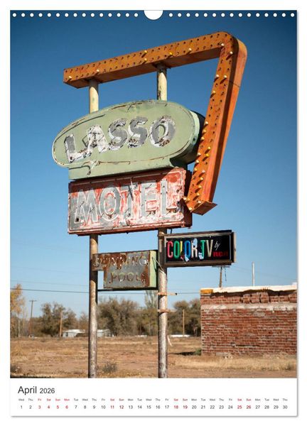 Produktbild: Historic Route 66 Motel (Wall Calendar 2026 DIN A3 portrait), CALVENDO 12 Month Wall Calendar