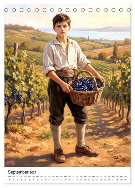 Produktbild: Boys of the World &ndash; At the Turn of the 20th Century (Desk Calendar 2027 DIN A5 portrait), CALVENDO 12 Month DeskCalendar