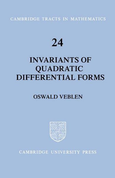 Produktbild: Invariants of Quadratic Differential Forms