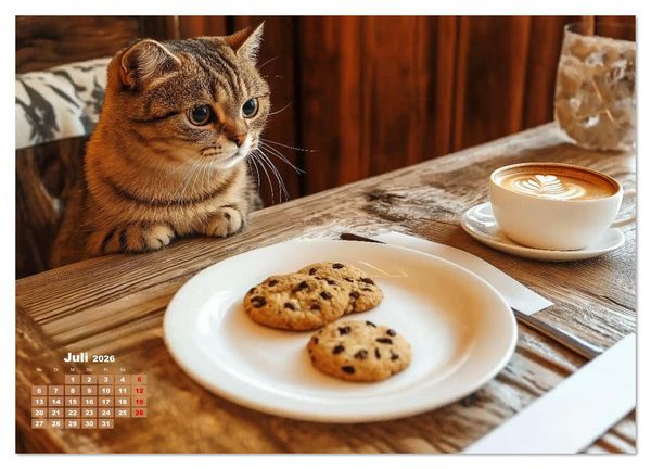 Produktbild: Momente eines Katzenbesitzers - Chaos der Samtpfoten (Wandkalender 2026 DIN A2 quer), CALVENDO Monatskalender