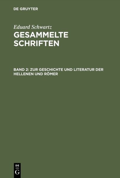 Produktbild: Zur Geschichte und Literatur der Hellenen und R&ouml;mer