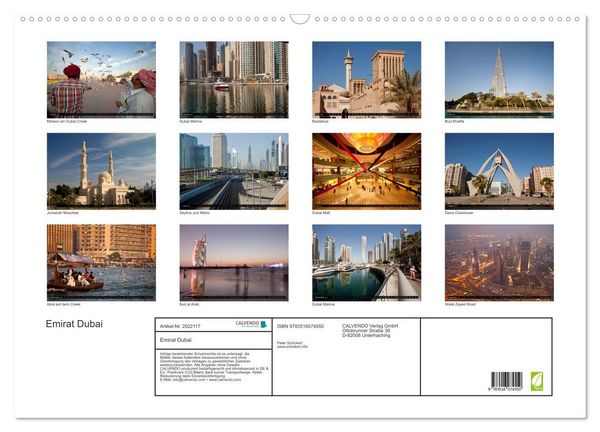 Produktbild: Emirat Dubai (Wandkalender 2026 DIN A2 quer), CALVENDO Monatskalender