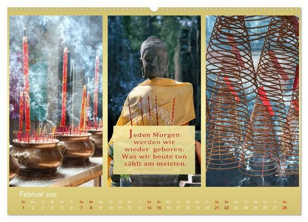 Produktbild: MEDITATION Momente f&uuml;r mich (hochwertiger Premium Wandkalender 2026 DIN A2 quer), Kunstdruck in Hochglanz