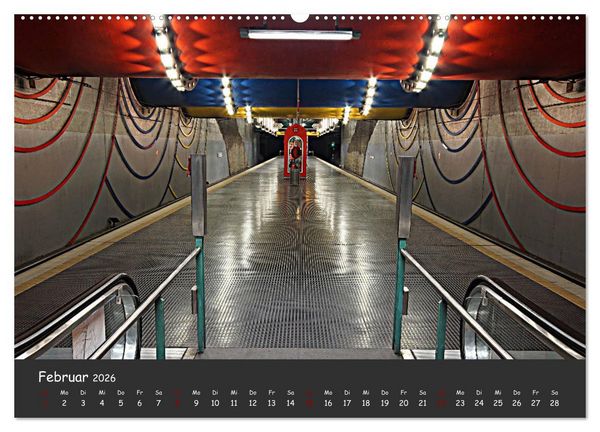 Produktbild: U-Bahn-Stationen des Westens (hochwertiger Premium Wandkalender 2026 DIN A2 quer), Kunstdruck in Hochglanz