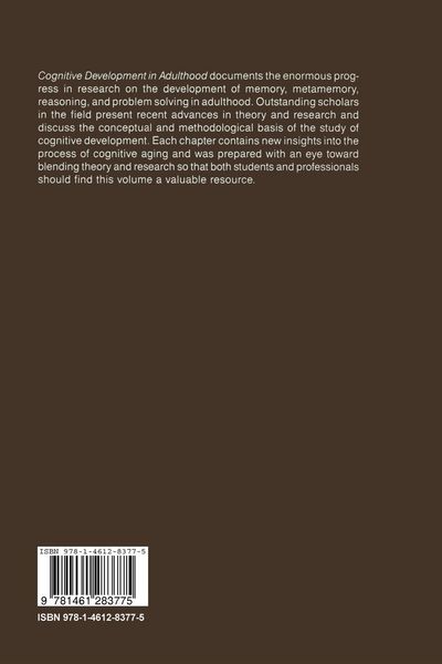 Produktbild: Cognitive Development in Adulthood
