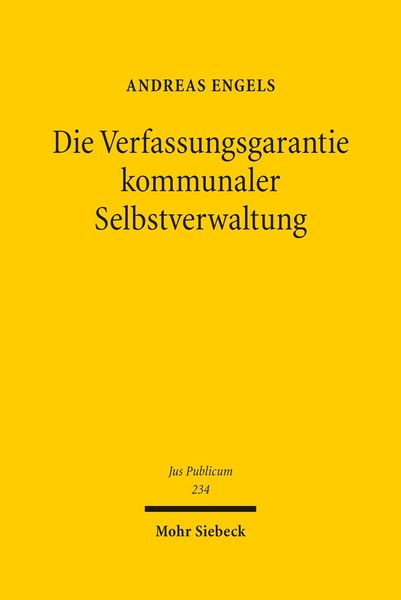 Produktbild: Die Verfassungsgarantie kommunaler Selbstverwaltung