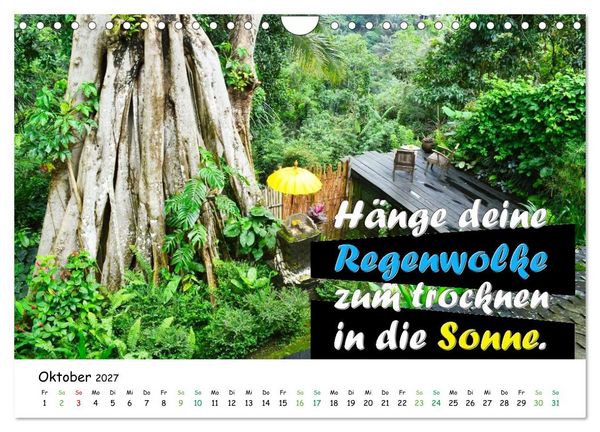 Produktbild: Fernwehabenteurer Asien - 12 Motivierende Gedanken von unterwegs (Wandkalender 2027 DIN A4 quer), CALVENDO Monatskalender