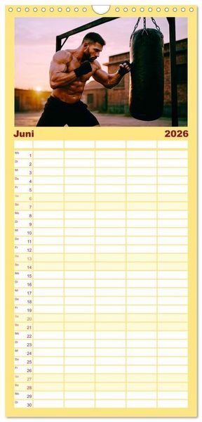 Produktbild: Familienplaner 2026 - MMA Mixed Martial Arts mit 5 Spalten (Wandkalender, 21 x 45 cm) CALVENDO