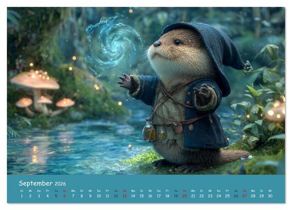 Produktbild: Magischer M&auml;rchenwald - Kinderkalender mit Tier-Zauberern (Wandkalender 2026 DIN A4 quer), CALVENDO Monatskalender