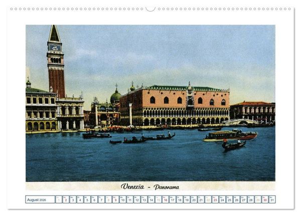Produktbild: Erinnerungen an das alte Venedig: Historische Stiche von der Lagunenstadt (hochwertiger Premium Wandkalender 2026 DIN A2 quer), Kunstdruck in Hochglanz