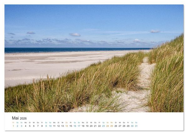 Produktbild: Amrum: Natur und Freiheit (hochwertiger Premium Wandkalender 2026 DIN A2 quer), Kunstdruck in Hochglanz
