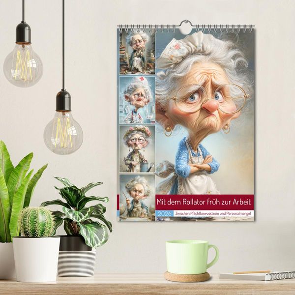 Produktbild: Mit dem Rollator fr&uuml;h zur Arbeit (Wandkalender 2026 DIN A4 hoch), CALVENDO Monatskalender