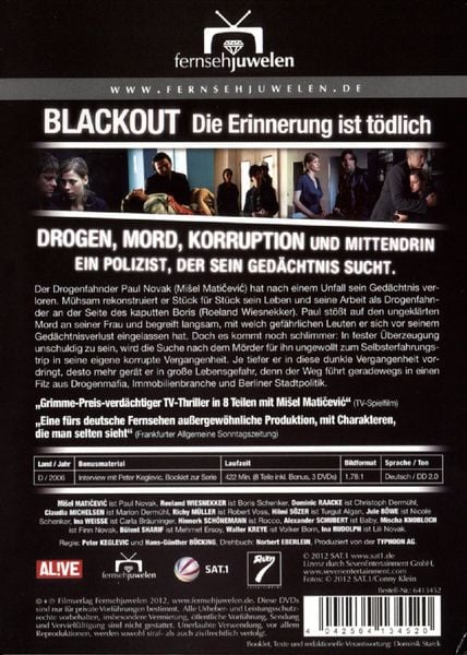 Produktbild: Blackout - Die Erinnerung ist t&ouml;dlich/Fernsehjuwelen [3 DVDs]