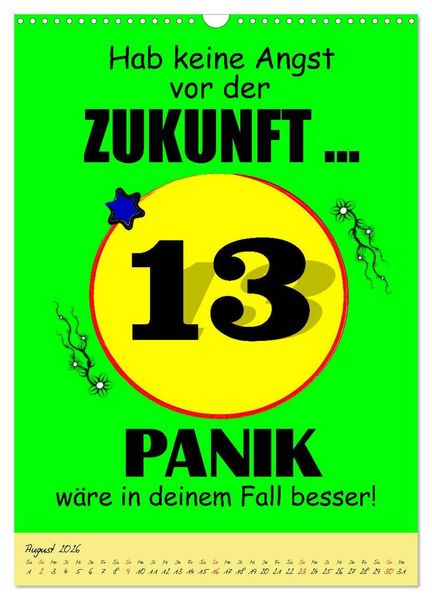 Produktbild: L&auml;uft&acute;s noch nicht beschissen genug? Dann hilft der Anti-Gl&uuml;cks-Kalender! (Wandkalender 2026 DIN A3 hoch), CALVENDO Monatskalender