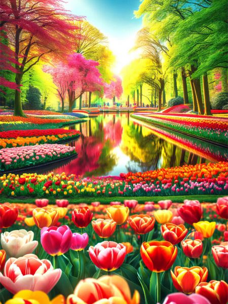 Produktbild: CALVENDO Puzzle Keukenhofs Blumenparadies in den Niederlanden | 1000 Teile Lege-Gr&ouml;&szlig;e 64x48cm Foto-Puzzle f&uuml;r gl&uuml;ckliche Stunden