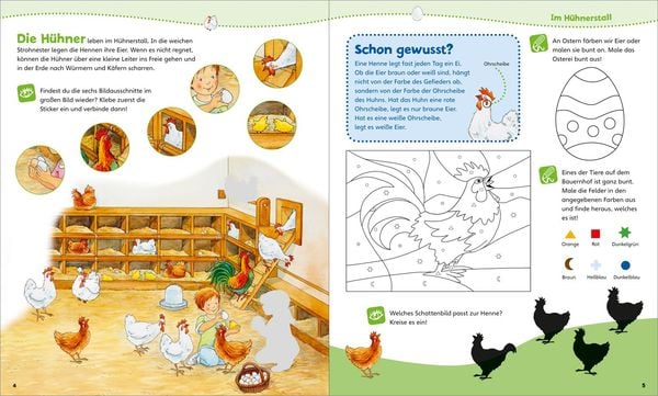 Produktbild: WAS IST WAS Junior Mitmach-Heft Bauernhof
