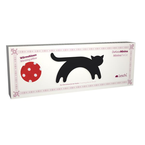 Wärmekissen "Die Katze Feline" / rot gepunktet