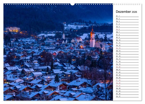 Produktbild: Garmisch-Partenkirchen - Bayerischer Charme im Werdenfelser Land (Wandkalender 2026 DIN A2 quer), CALVENDO Monatskalender