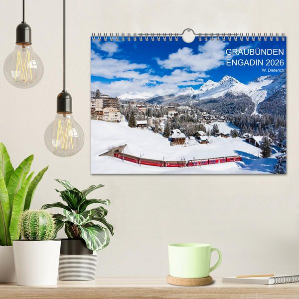 Produktbild: Graub&uuml;nden Engadin 2026 (Wandkalender 2026 DIN A4 quer), CALVENDO Monatskalender