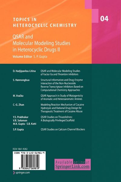 Produktbild: QSAR and Molecular Modeling Studies in Heterocyclic Drugs II
