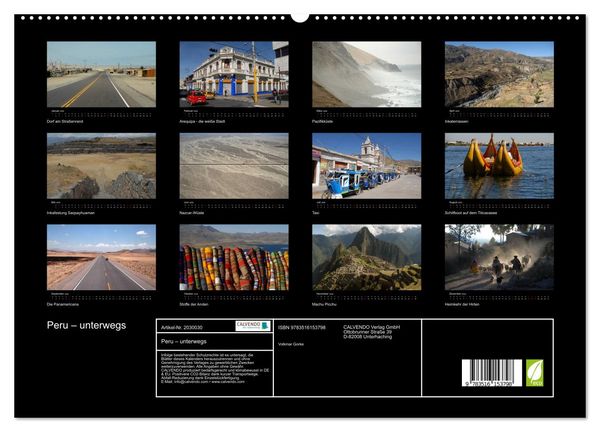 Produktbild: Peru &ndash; unterwegs (hochwertiger Premium Wandkalender 2026 DIN A2 quer), Kunstdruck in Hochglanz