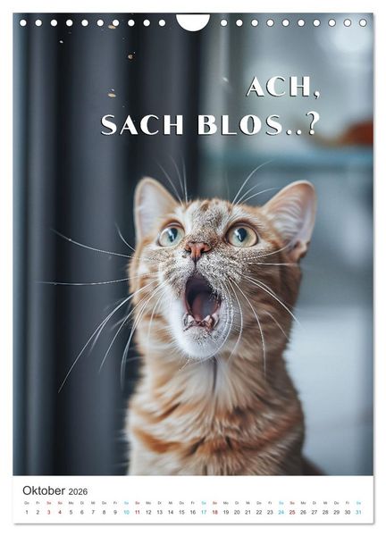 Produktbild: Lustige Tiere (Wandkalender 2026 DIN A4 hoch), CALVENDO Monatskalender