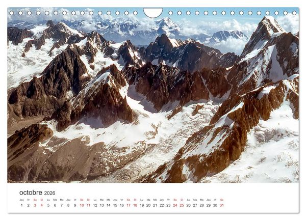 Produktbild: Paysages Le massif du Mont-Blanc (Calendrier mural 2026 DIN A4 vertical), CALVENDO calendrier mensuel
