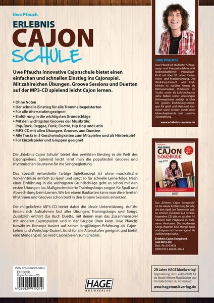 Produktbild: Erlebnis Cajon Schule (mit MP3-CD)