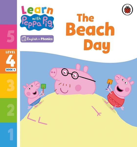 Produktbild: Learn with Peppa Phonics Level 4 Book 4 - The Beach Day (Phonics Reader)