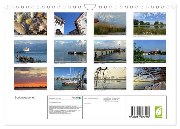 Produktbild: Bodenseeperlen (Wandkalender 2026 DIN A4 quer), CALVENDO Monatskalender