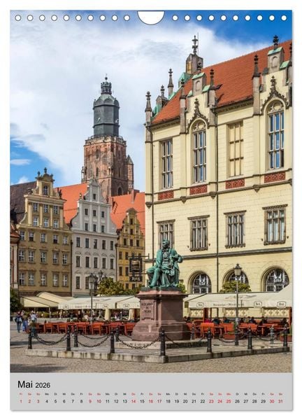 Produktbild: BRESLAU Historisches Stadtherz (Wandkalender 2026 DIN A4 hoch), CALVENDO Monatskalender