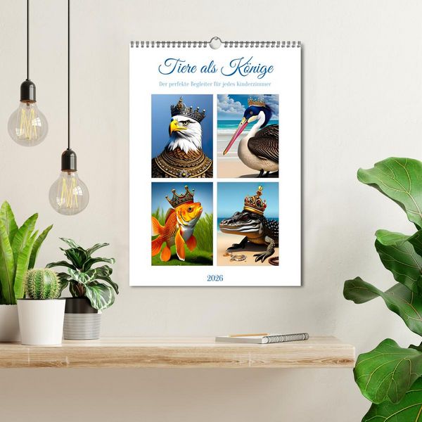 Produktbild: Tiere als K&ouml;nige (Wandkalender 2026 DIN A3 hoch), CALVENDO Monatskalender