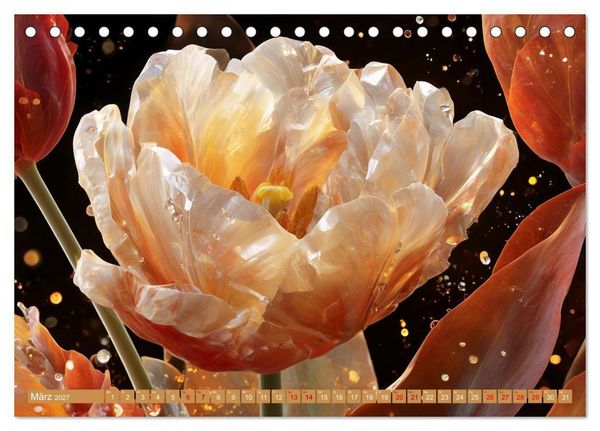 Produktbild: Luminous Garden. Wo Biologie und KI verschmelzen (Tischkalender 2027 DIN A5 quer), CALVENDO Monatskalender