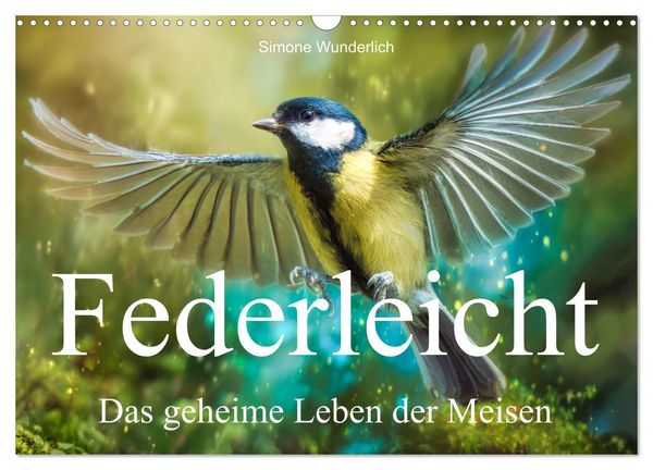 Produktbild: Federleicht - Das geheime Leben der Meisen (Wandkalender 2027 DIN A3 quer), CALVENDO Monatskalender