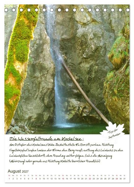 Produktbild: Dahoam erleben! Einmalige Wander-und Naturerlebnisse in Oberbayern (Tischkalender 2027 DIN A5 hoch), CALVENDO Monatskalender