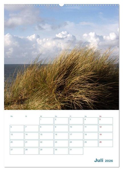 Produktbild: Sylter D&uuml;nen (hochwertiger Premium Wandkalender 2026 DIN A2 hoch), Kunstdruck in Hochglanz