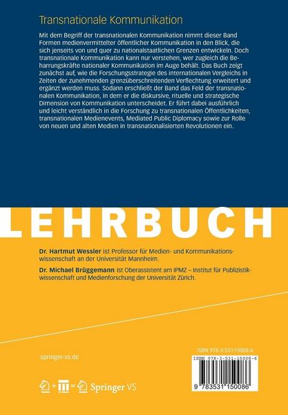 Produktbild: Transnationale Kommunikation