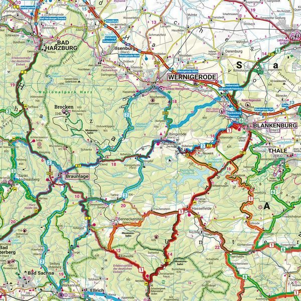 Produktbild: freytag & berndt Motorradkarte Harz 1:150.000