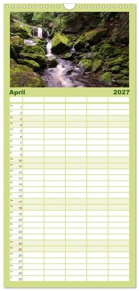 Produktbild: Familienplaner 2027 - Bayerischer Wald - der Osten Bayerns mit 5 Spalten (Wandkalender, 21 x 45 cm) CALVENDO