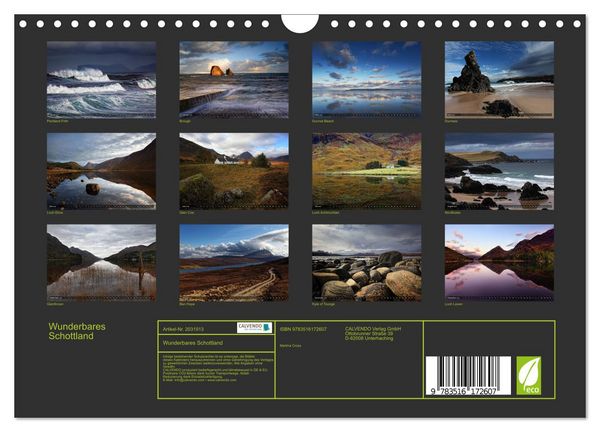 Produktbild: Wunderbares Schottland (Wandkalender 2026 DIN A4 quer), CALVENDO Monatskalender