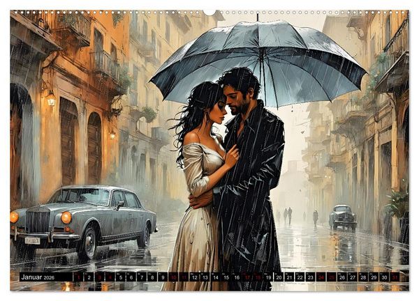 Produktbild: Nostalgische Romanzen - Liebe, Lust und Leidenschaft (Wandkalender 2026 DIN A2 quer), CALVENDO Monatskalender