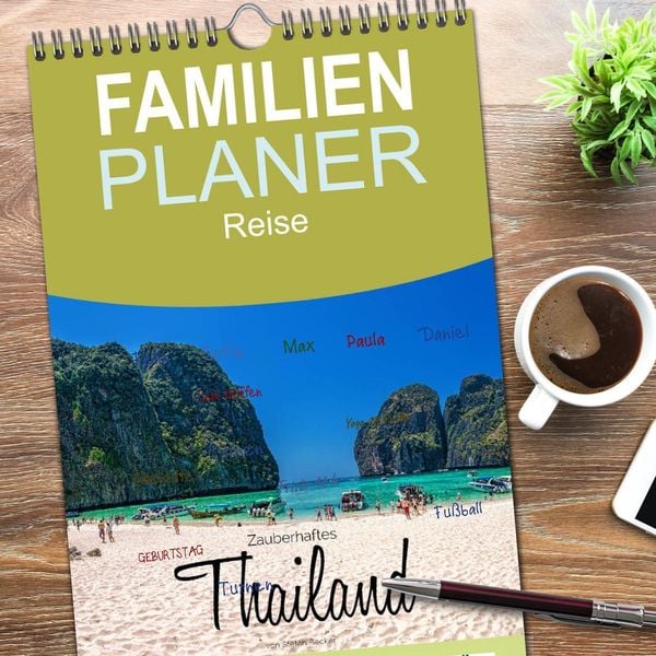 Produktbild: Familienplaner 2026 - Zauberhaftes Thailand mit 5 Spalten (Wandkalender, 21 x 45 cm) CALVENDO