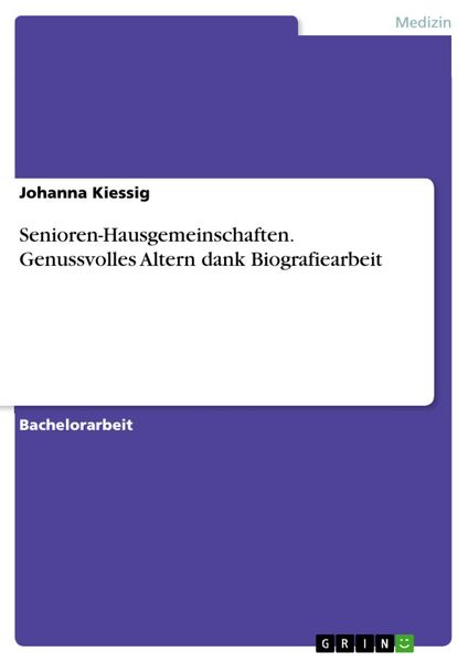 Produktbild: Senioren-Hausgemeinschaften. Genussvolles Altern dank Biografiearbeit