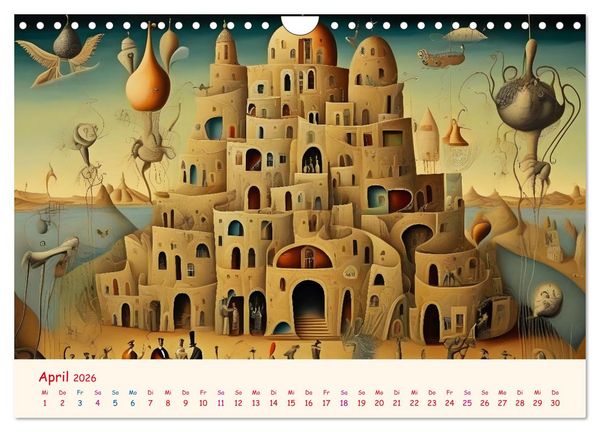 Produktbild: Absurdes Theater - In surrealen Traumwelten versinken (Wandkalender 2026 DIN A4 quer), CALVENDO Monatskalender