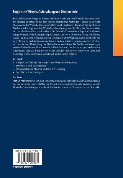 Produktbild: Empirische Wirtschaftsforschung und &Ouml;konometrie