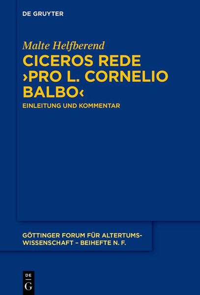Produktbild: Ciceros Rede >Pro L. Cornelio Balbo<