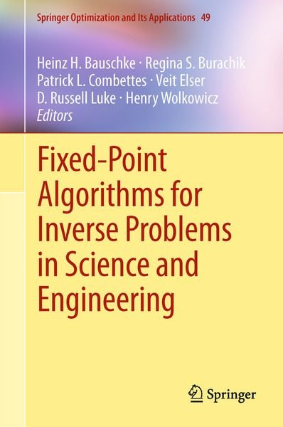 Produktbild: Fixed-Point Algorithms for Inverse Problems in Science and Engineering