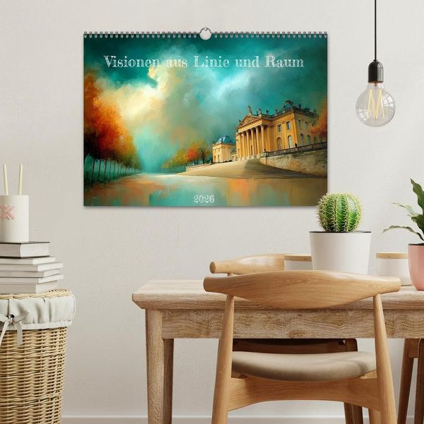 Produktbild: Visionen aus Linie und Raum (Wandkalender 2026 DIN A3 quer), CALVENDO Monatskalender