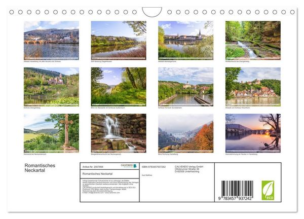 Produktbild: Romantisches Neckartal (Wandkalender 2026 DIN A4 quer), CALVENDO Monatskalender