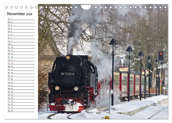 Produktbild: Schmalspurbahnen im Harz (Wandkalender 2026 DIN A4 quer), CALVENDO Monatskalender